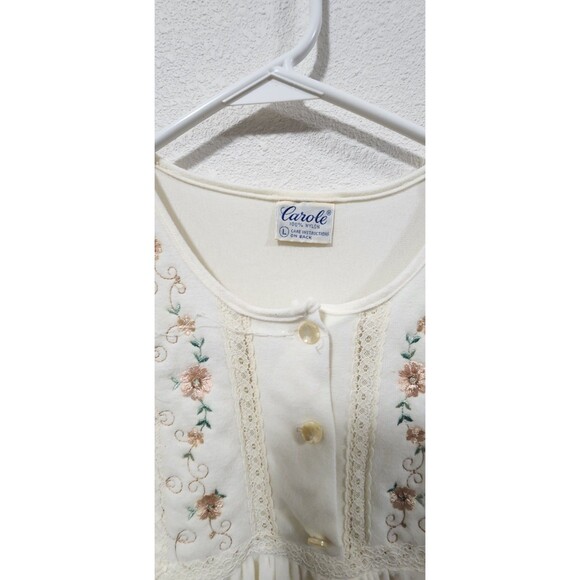 Carole  Vintage 100% Nylon Modestwear Winter  Maxi Nightgown Vacation Honeymoon - Picture 2 of 6